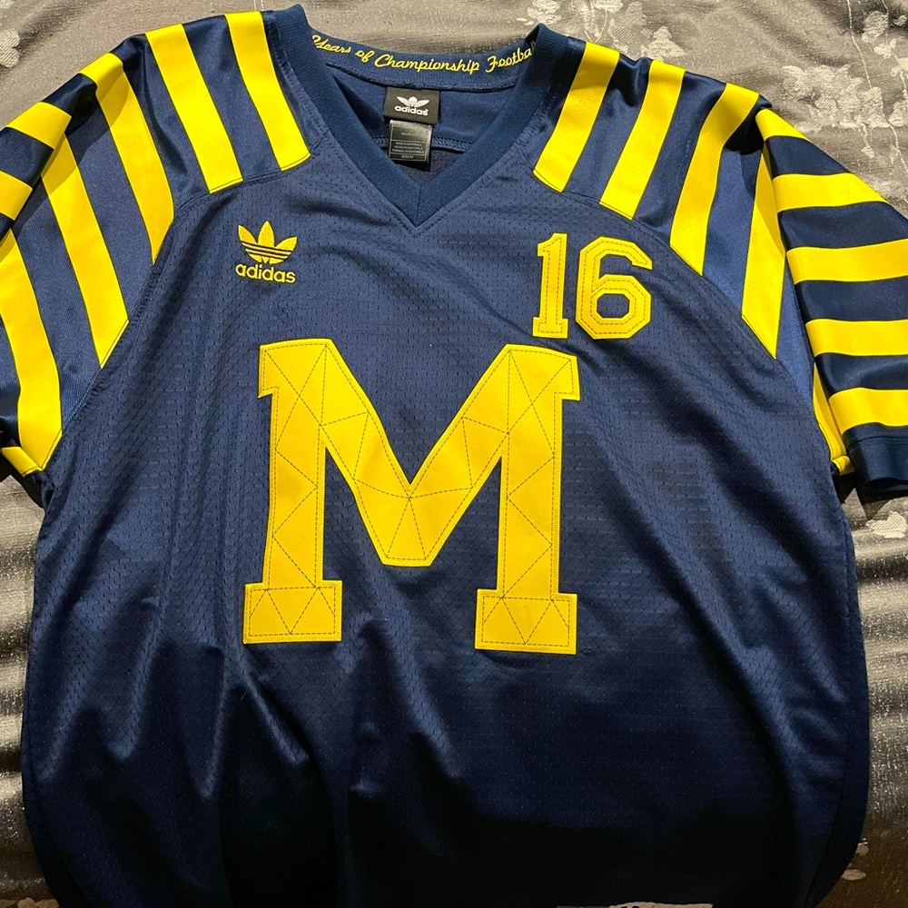 University of Michigan throwback football jersey